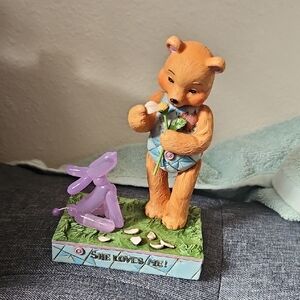 Jim Shore Bear with Blue Base